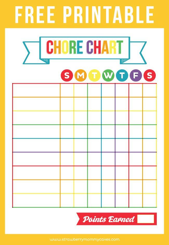 Daily Routine Customizable Free Printable Chore Charts | Chore Chart ...